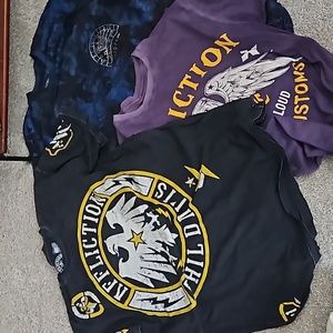 3 mens affliction t shirts.never worn